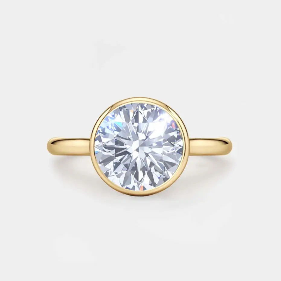 Bezel Solitaire Diamond Engagement Ring AG & CO Jewellery