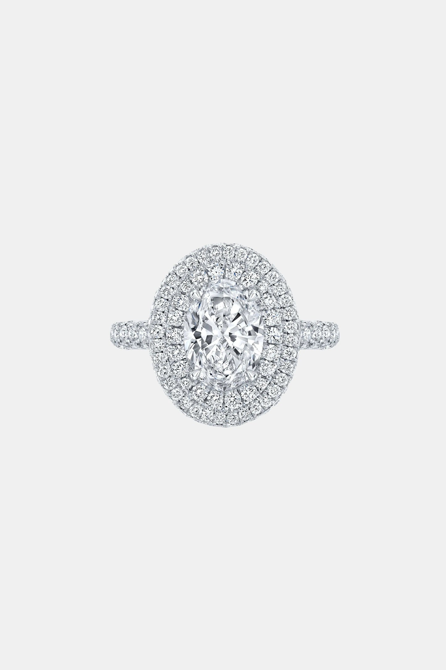 cassia – oval cut double halo engagement ring setting in white gold ag & co jewellery