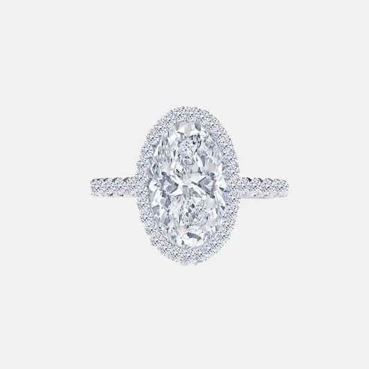 CELESTIA – Oval Halo Ring with Pavé Band AG & CO Jewellery