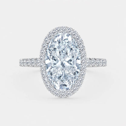 CELESTIA – Oval Halo Ring with Pavé Band AG & CO Jewellery