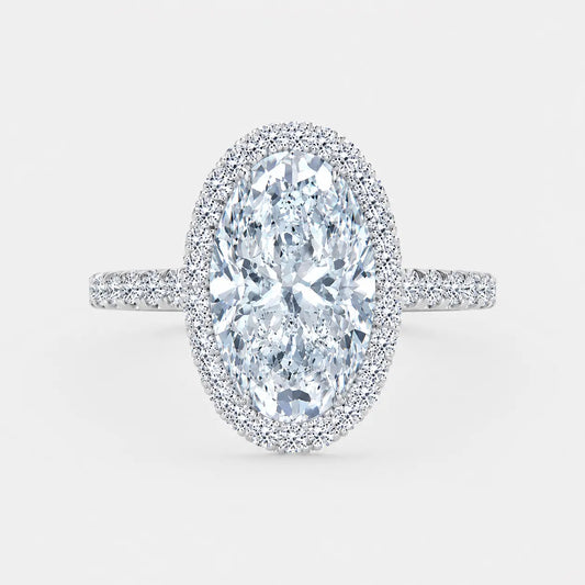 CELESTIA – Oval Halo Ring with Pavé Band AG & CO Jewellery