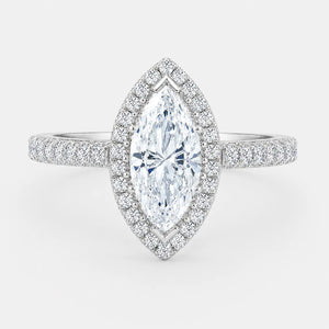 CELESTINE Marquise Halo Pavé