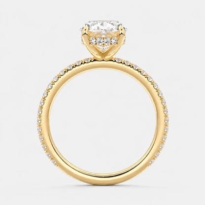 CHARLIE Oval Hidden Halo Pavé AG & CO Jewellery