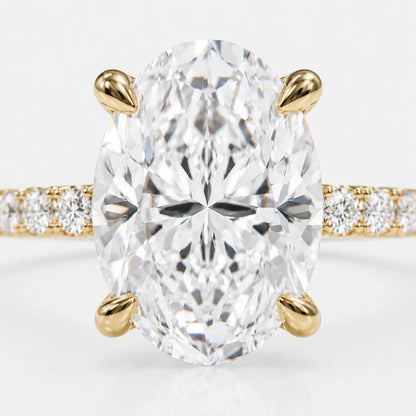 CHARLIE Oval Hidden Halo Pavé AG & CO Jewellery