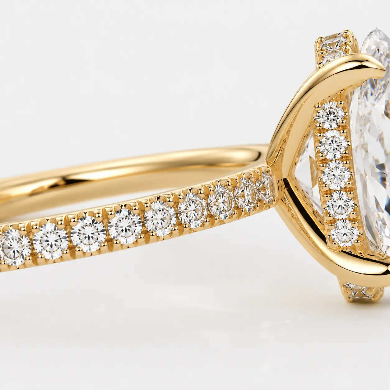 charlie oval hidden halo pavé ag & co jewellery