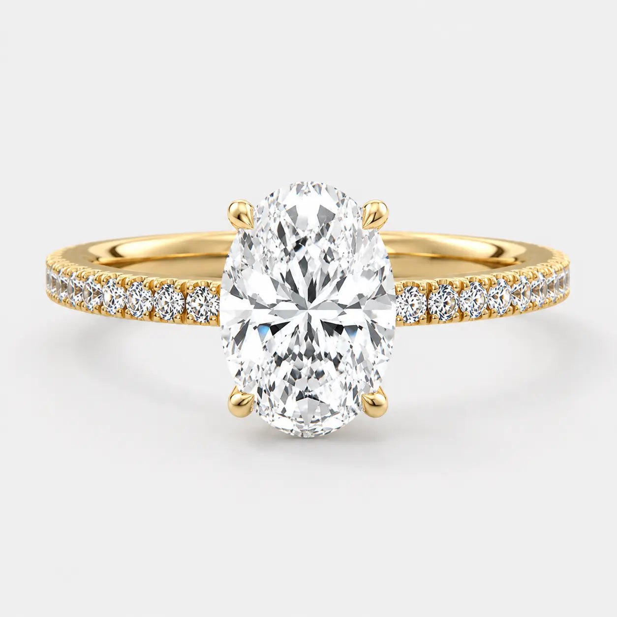 CHARLIE Oval Hidden Halo Pavé AG & CO Jewellery