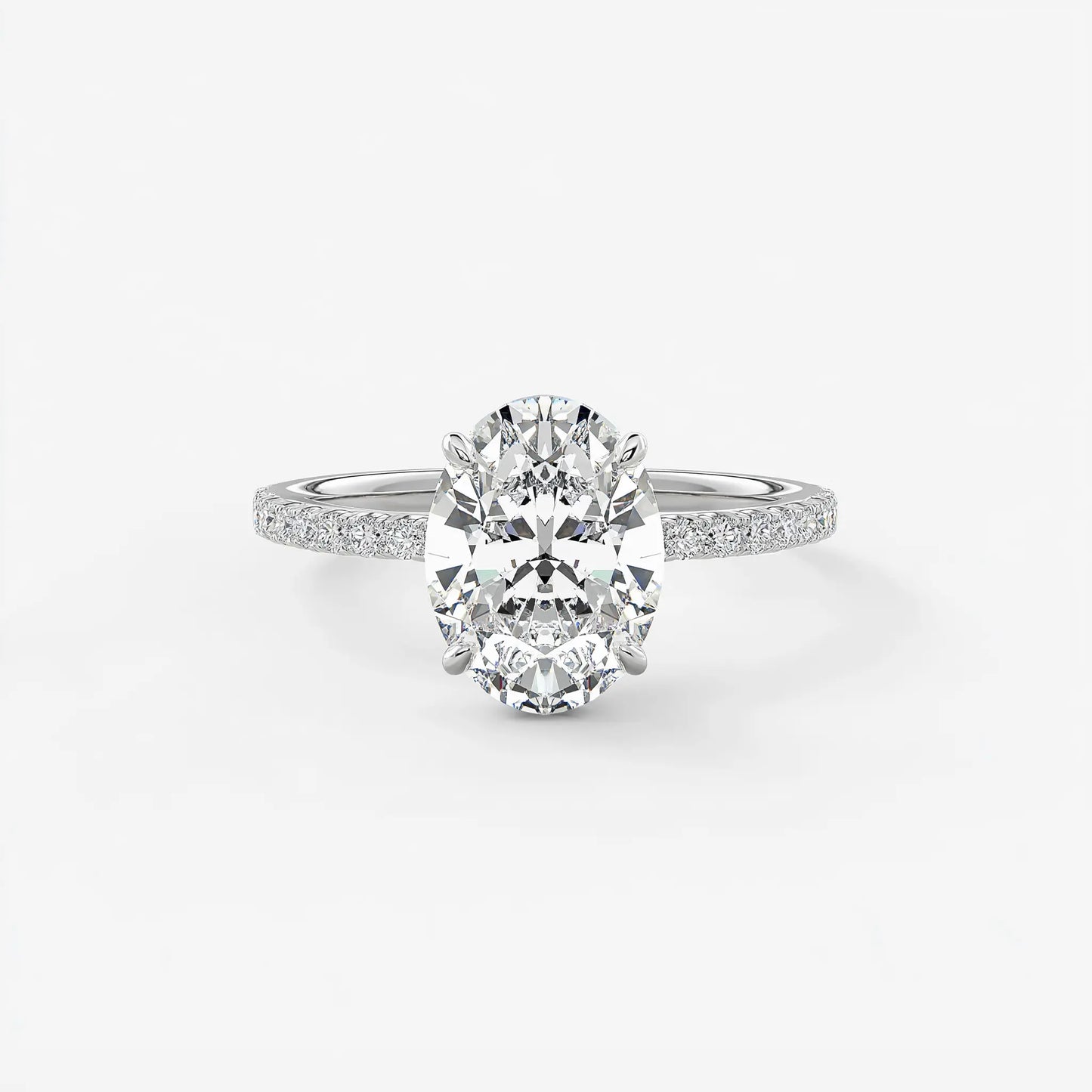 charlie - oval hidden halo pavé solitaire ag & co jewellery