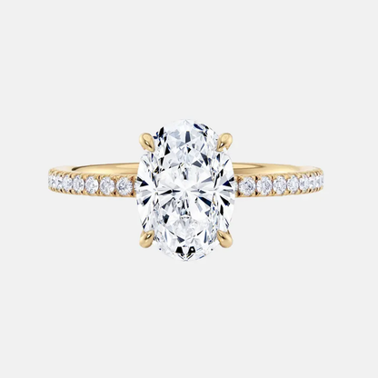CHARLIE - Oval Hidden Halo Pavé Solitaire AG & CO Jewellery