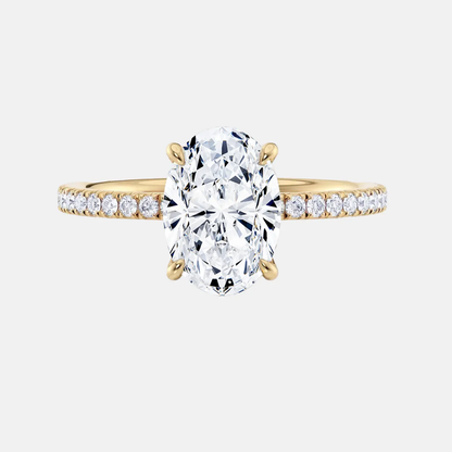CHARLIE - Oval Hidden Halo Pavé Solitaire AG & CO Jewellery