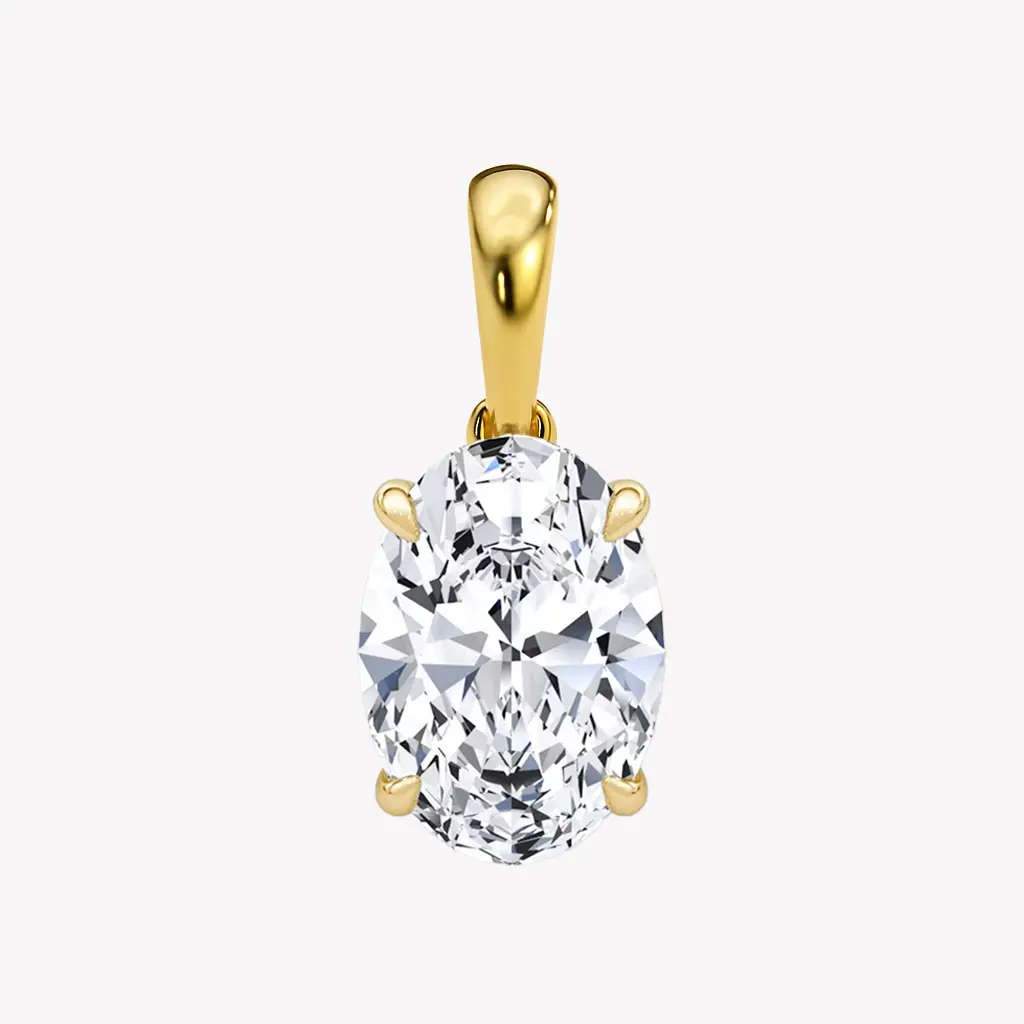calista - oval solitaire 10k pendant ag & co jewellery