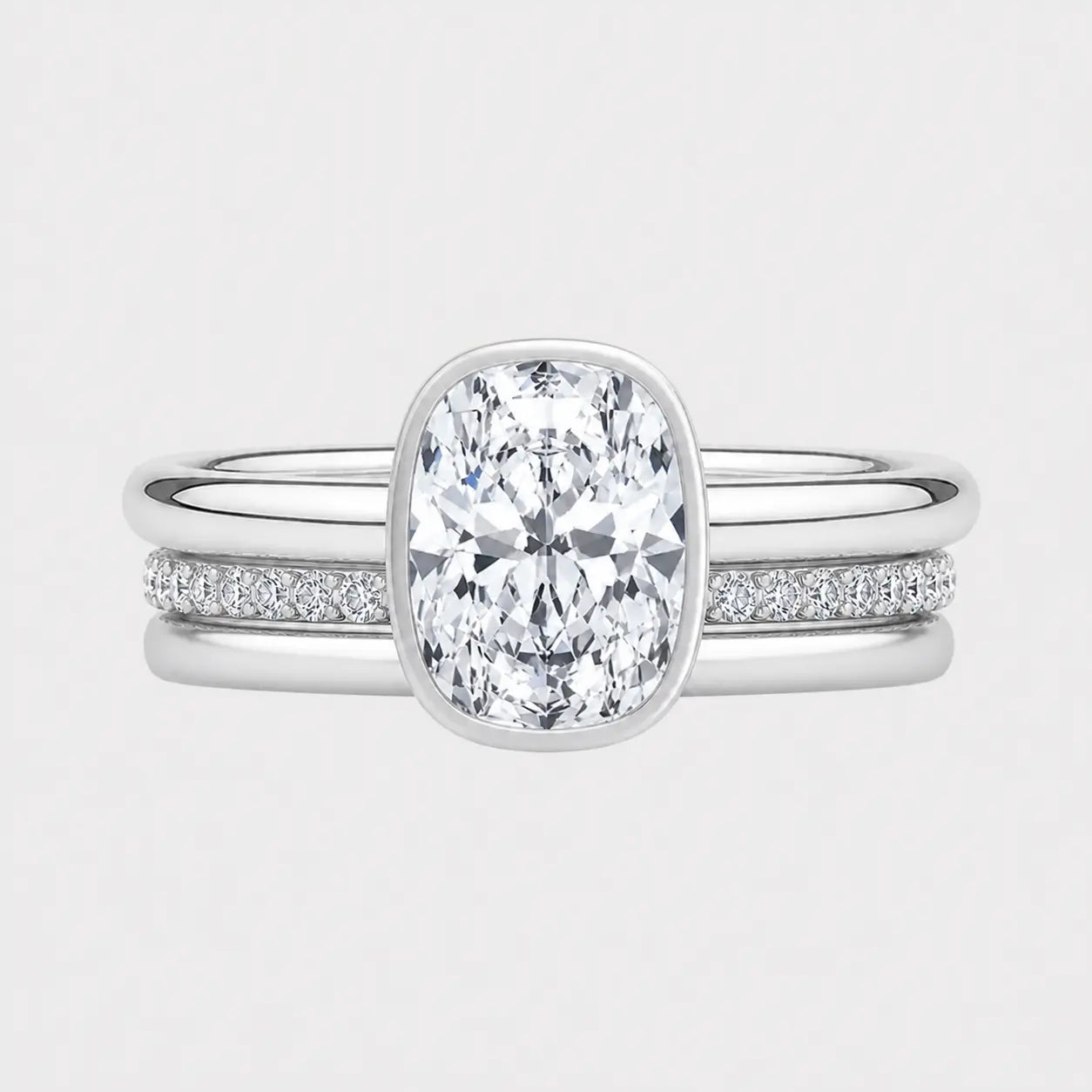 celeste cushion triple band bezel engagement ring ag & co jewellery