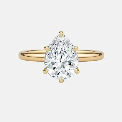DARIA Pear Hidden Halo Solitaire AG & CO Jewellery