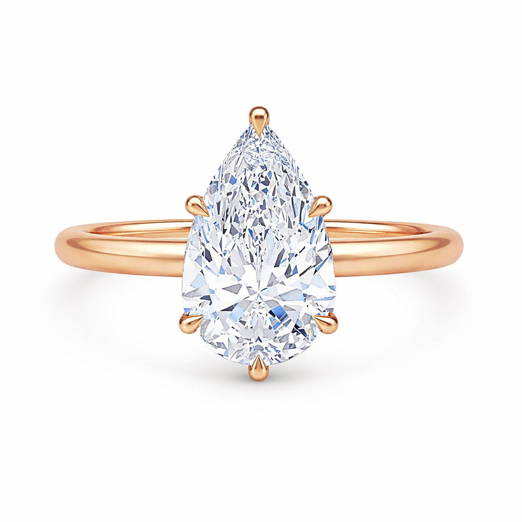 daria pear hidden halo solitaire ag & co jewellery