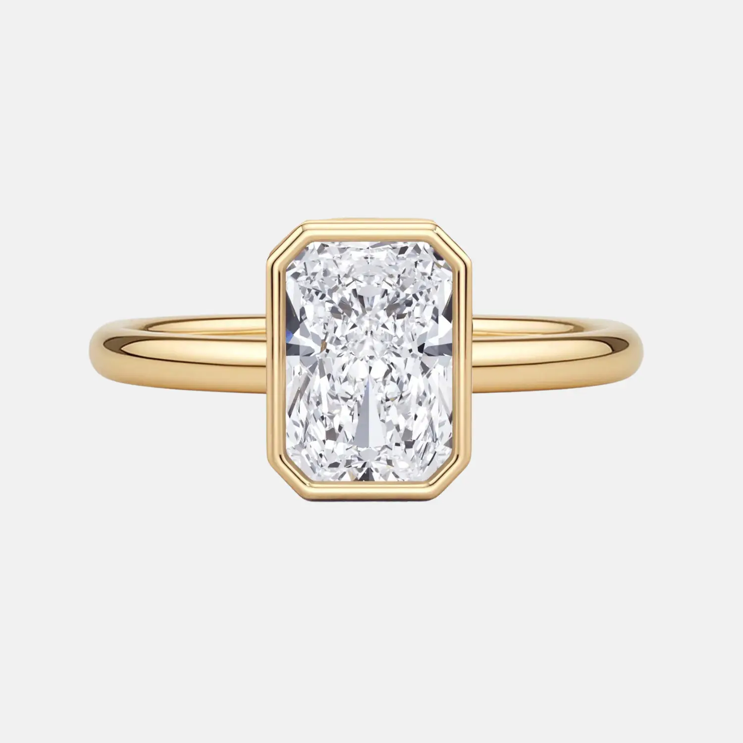 delphine radiant bezel solitaire engagement ring ag & co jewellery