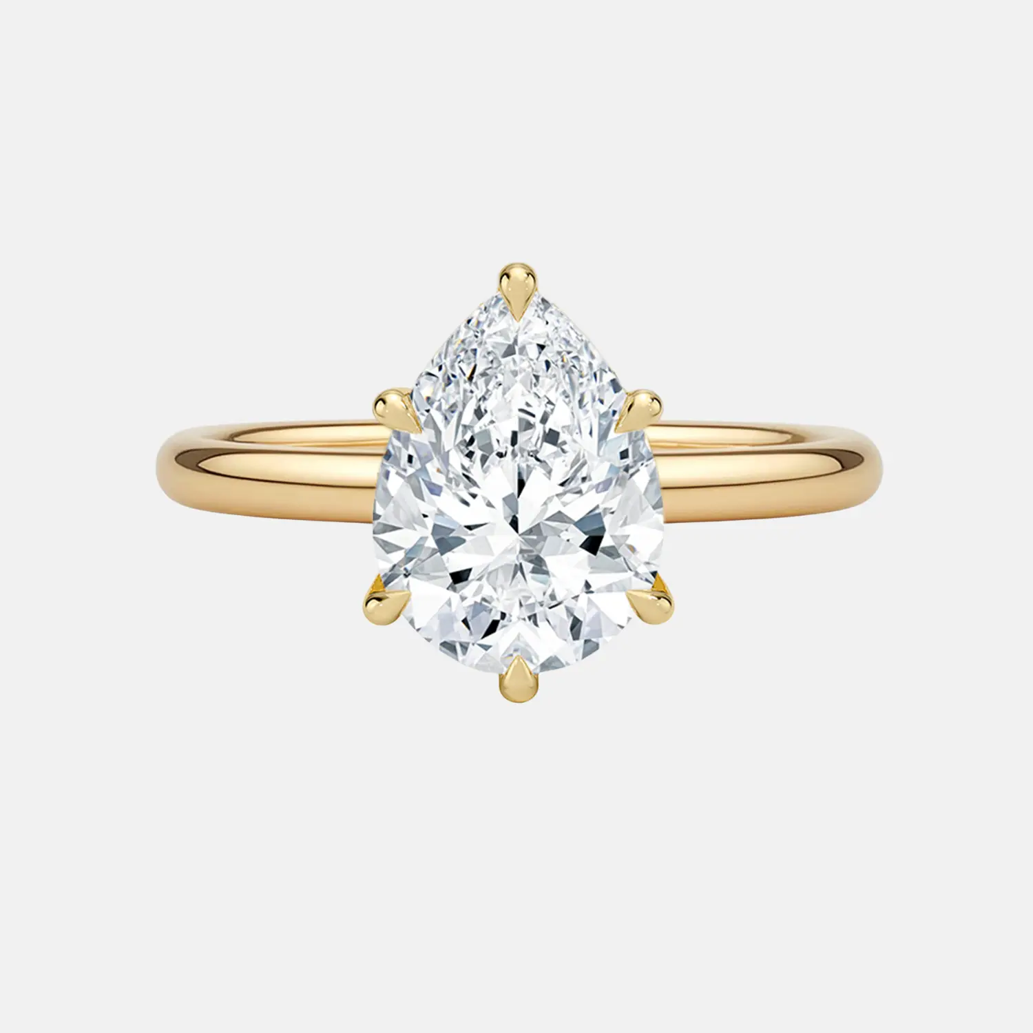 DOROTHY pear solitaire engagement ring AG & CO Jewellery
