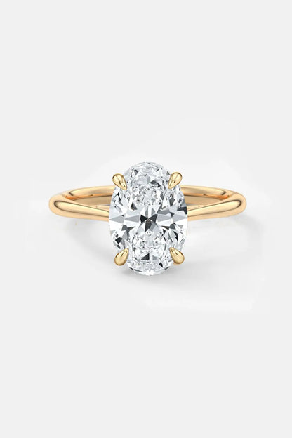 ELARA - Oval Cathedral Solitaire Engagement Ring AG & CO Jewellery