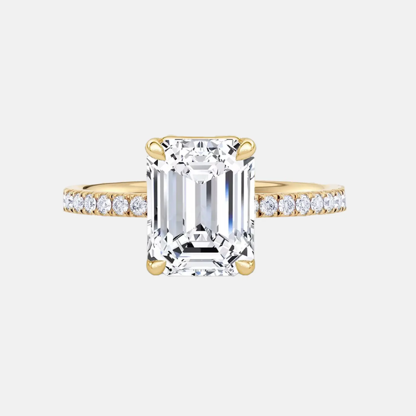 eliza emerald hidden halo pavé engagement ring ag & co jewellery