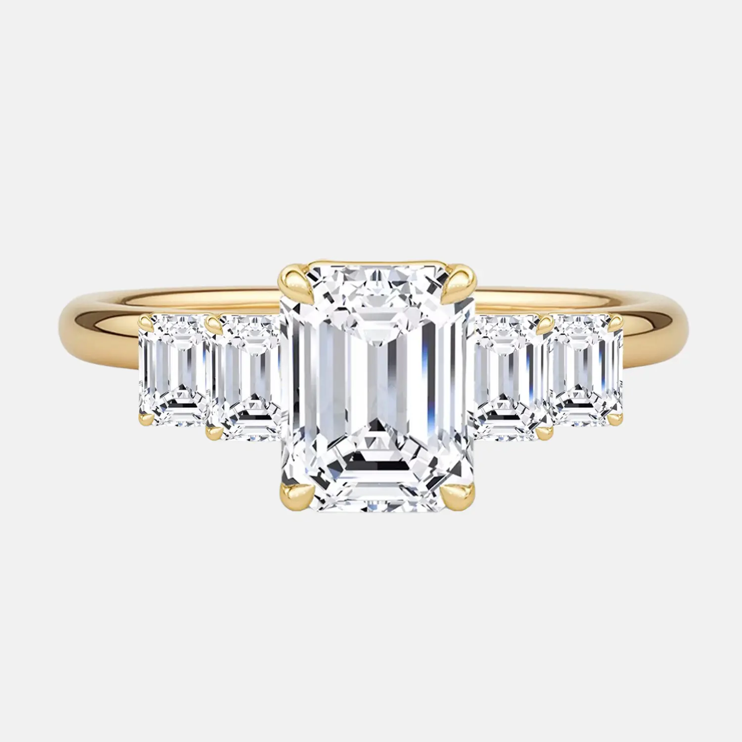ella - five stone emerald diamond engagement ring ag & co jewellery