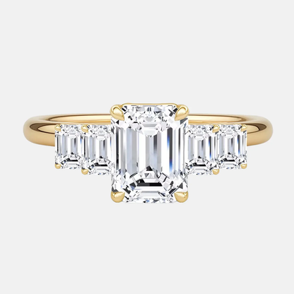 ELLA - Five Stone Emerald Diamond Engagement Ring AG & CO Jewellery