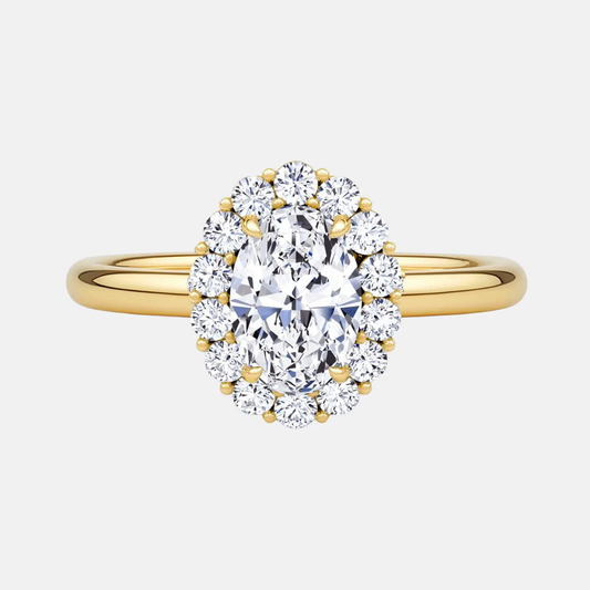 ÉLODIE oval cluster halo engagement ring AG & CO Jewellery