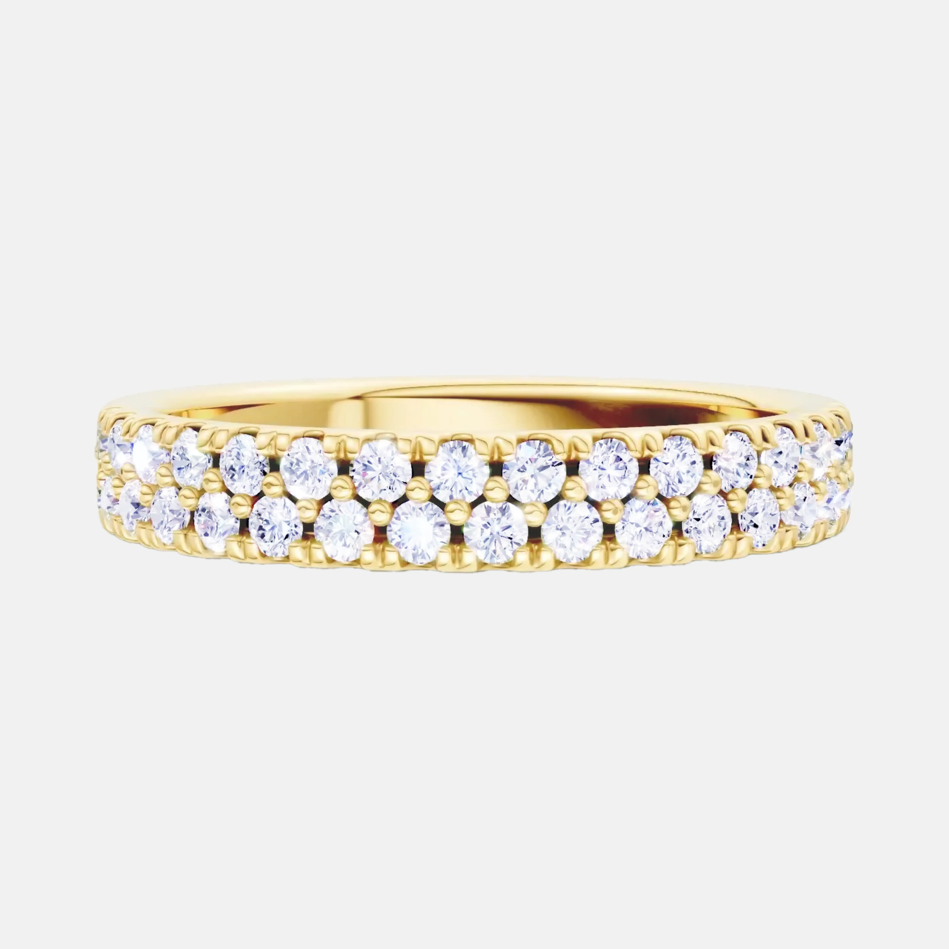 ELORA — Double Row Lab-Grown Diamond Wedding Band AG & CO Jewellery