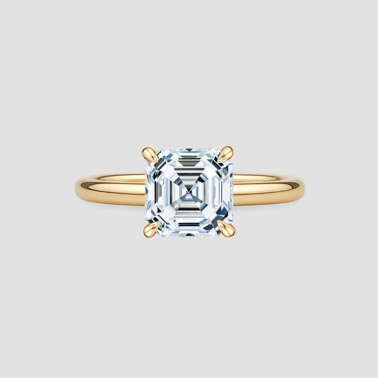elunara asscher-cut solitaire engagement ring ag & co jewellery