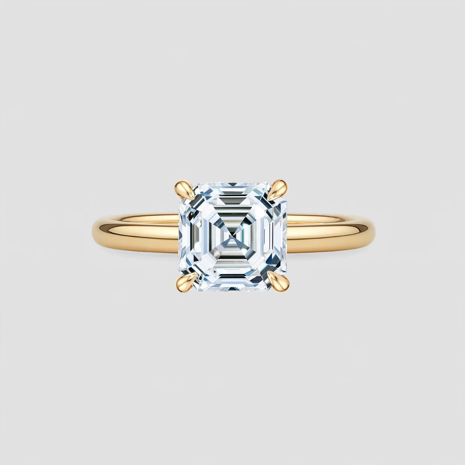 ELUNARA Asscher-cut solitaire engagement ring AG & CO Jewellery