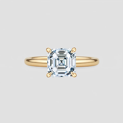 ELUNARA Asscher-cut solitaire engagement ring AG & CO Jewellery