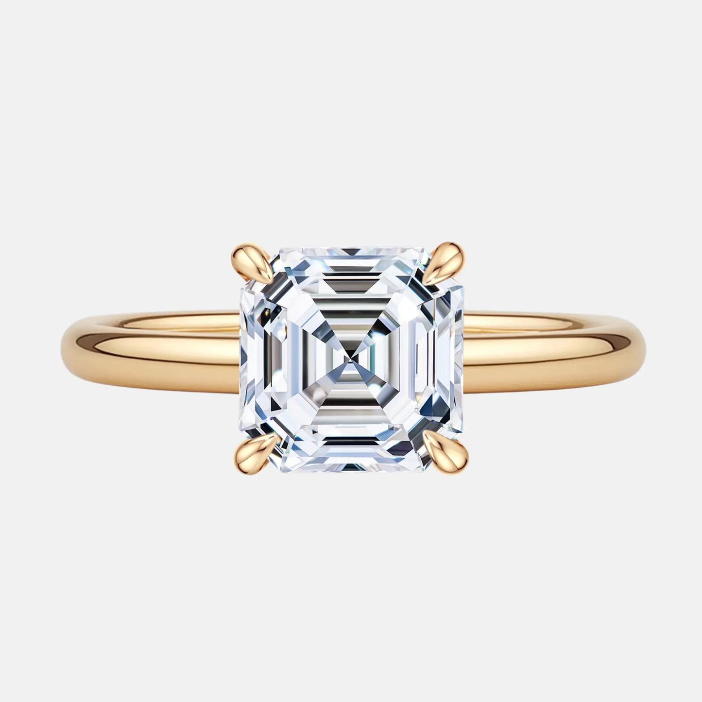 elunara asscher-cut solitaire engagement ring ag & co jewellery