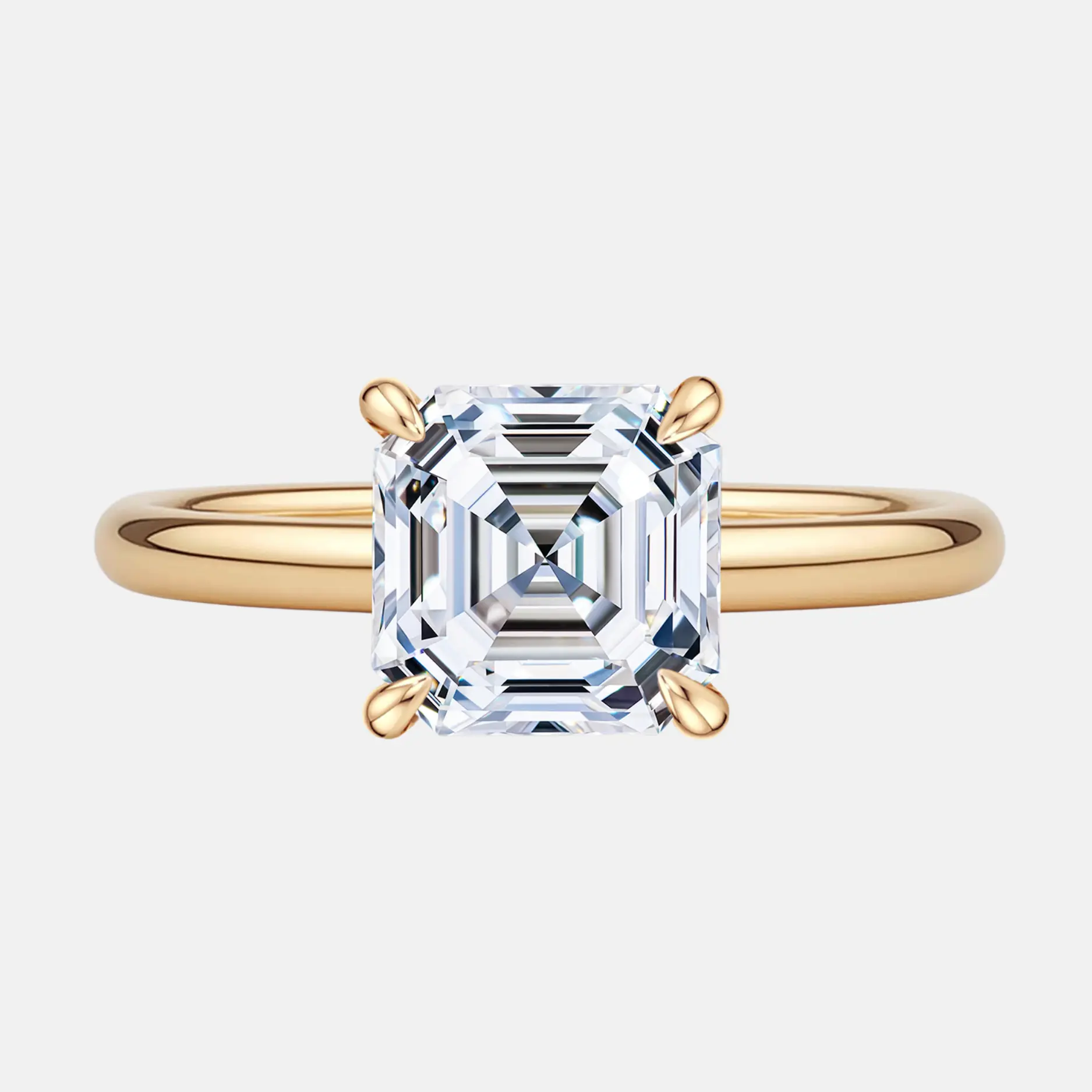 ELUNARA Asscher-cut solitaire engagement ring AG & CO Jewellery