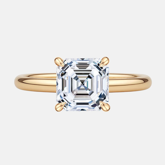 ELUNARA Asscher-cut solitaire engagement ring AG & CO Jewellery