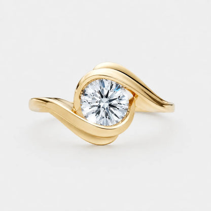 ELYSIA -  Sculptural Bypass Diamond Ring AG & CO Jewellery
