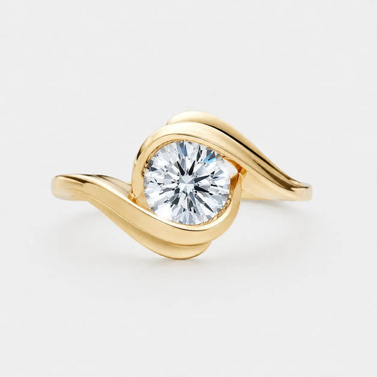 ELYSIA -  Sculptural Bypass Diamond Ring AG & CO Jewellery