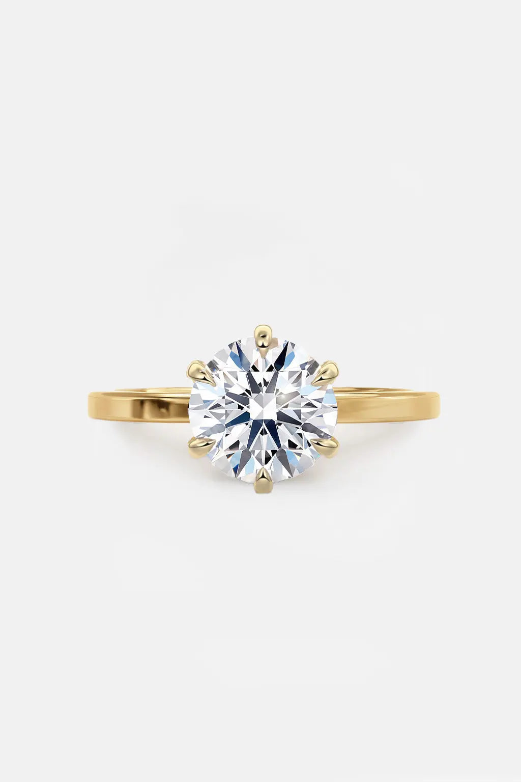 ERINA - 6-Prong Solitaire with Square Edge Band AG & CO Jewellery