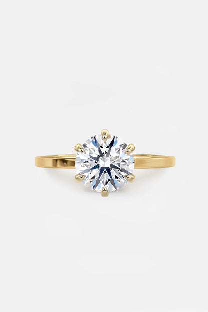 ERINA - 6-Prong Solitaire with Square Edge Band AG & CO Jewellery
