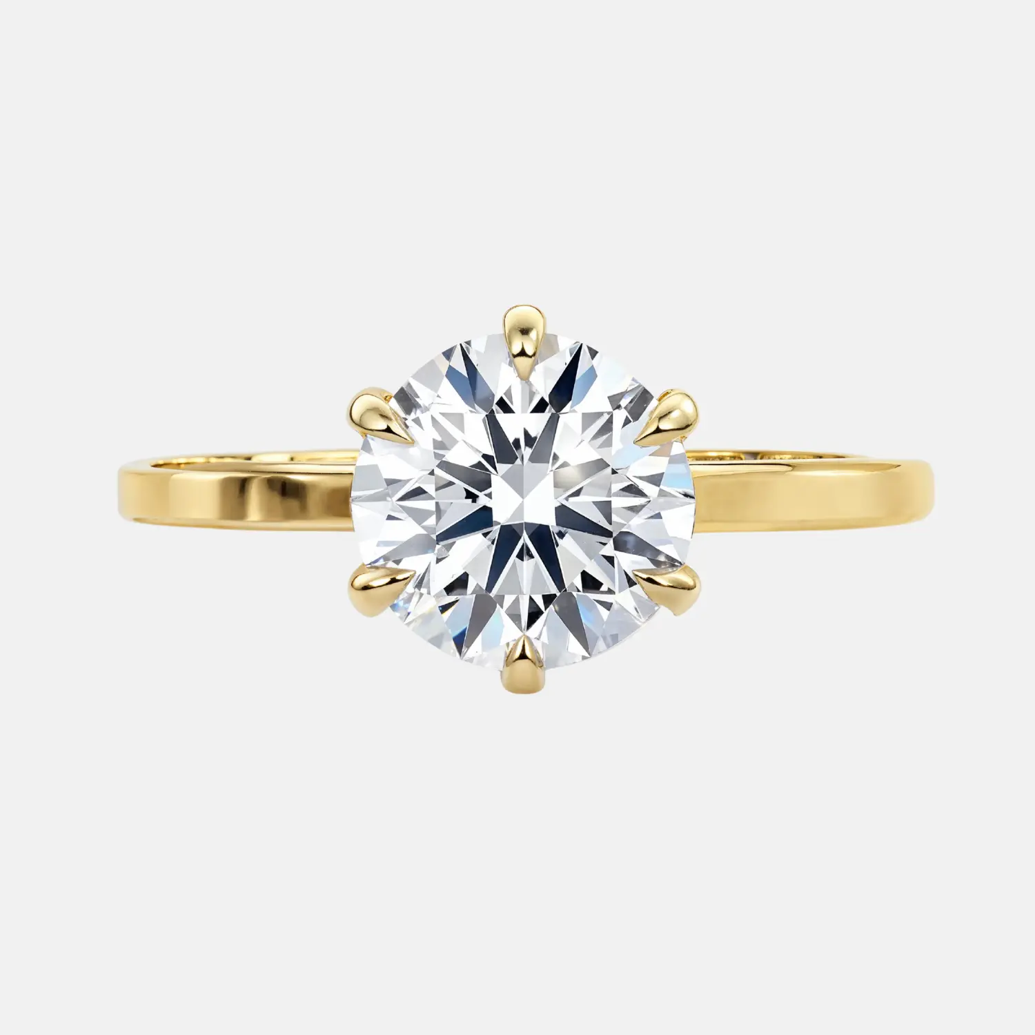 ERINA Square Edge 6-Prong Solitaire