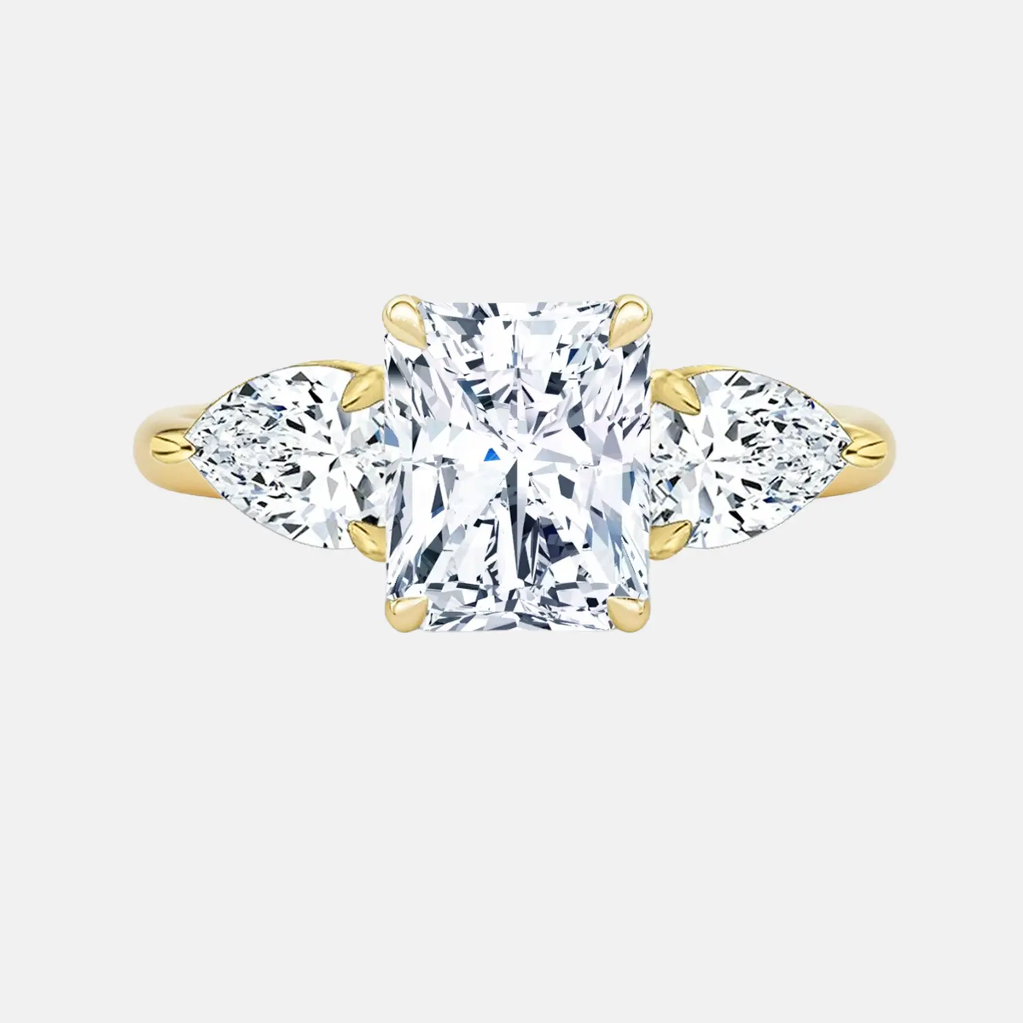 évana radiant cut trilogy engagement ring ag & co jewellery