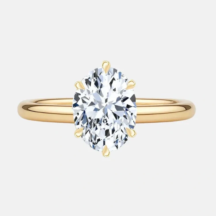 olivia - 6-prong oval solitaire with hidden halo ag & co jewellery