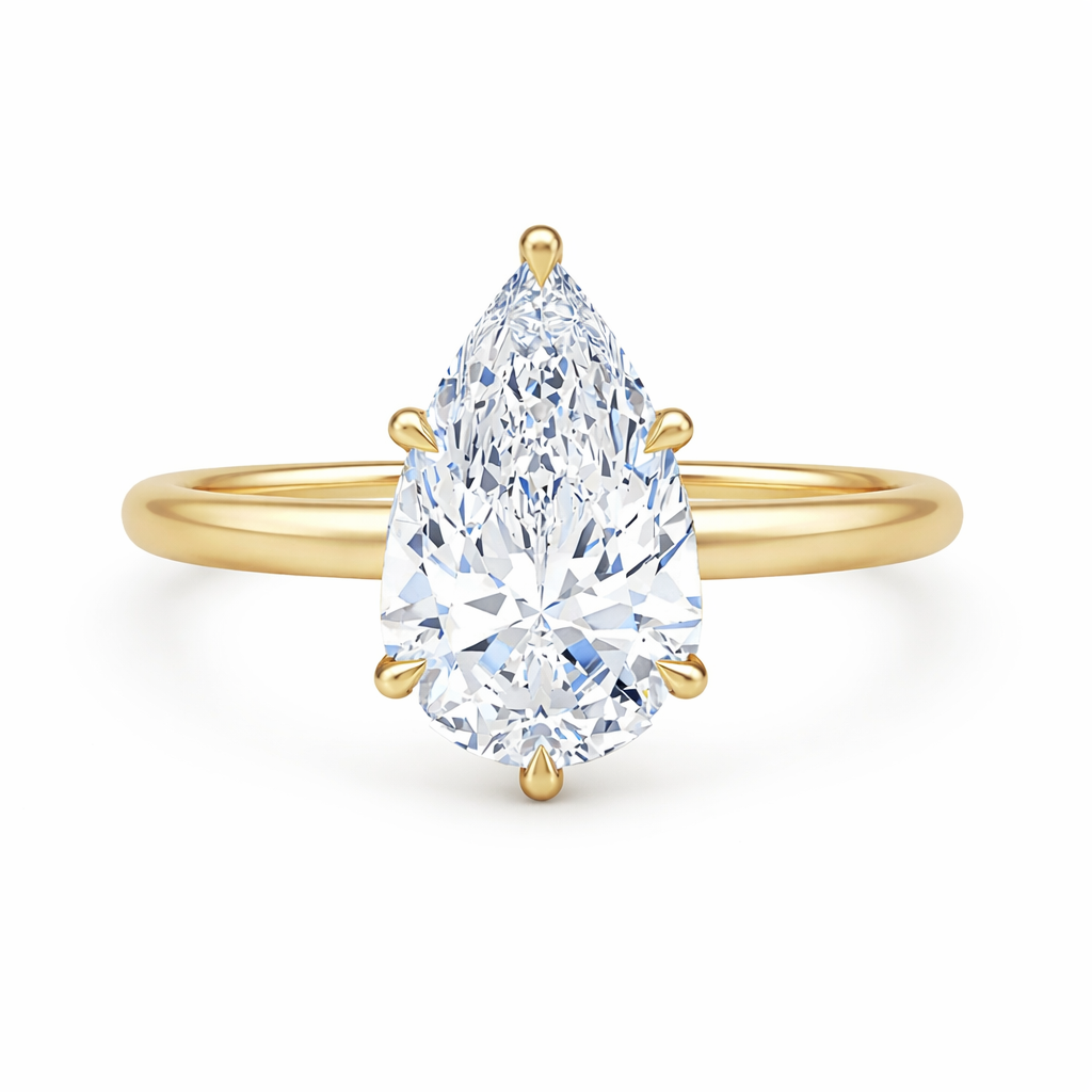 felicity 6 prong pear solitaire ag & co jewellery