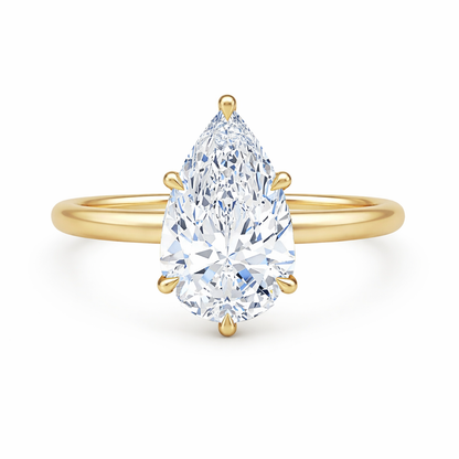 FELICITY 6 Prong Pear Solitaire AG & CO Jewellery