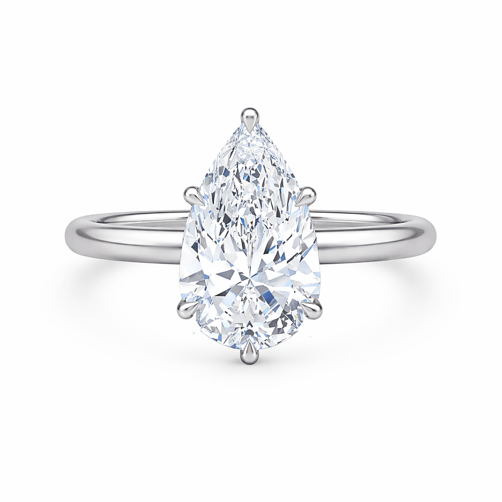 FELICITY 6 Prong Pear Solitaire AG & CO Jewellery