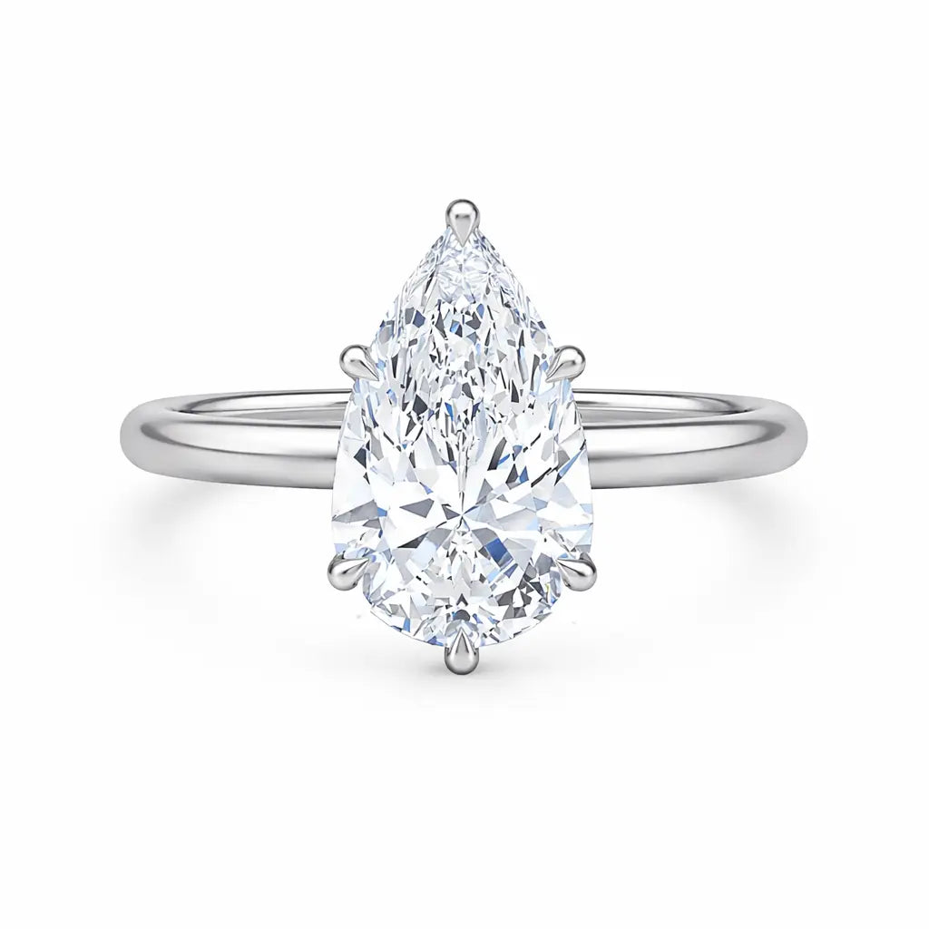 felicity 6 prong pear solitaire ag & co jewellery