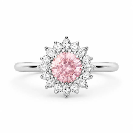 Fleur Rosé Pink Diamond Petal Ring