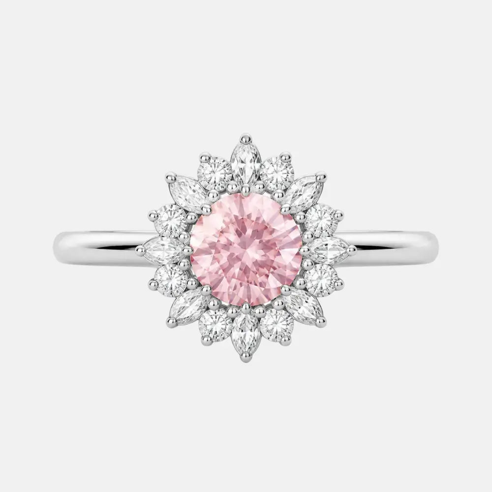 fleur rosé pink diamond petal ring ag & co jewellery
