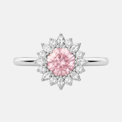 Fleur Rosé Pink Diamond Petal Ring AG & CO Jewellery