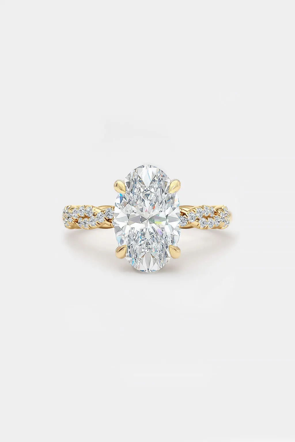 gwen - oval solitaire with full twist pave band ag & co jewellery
