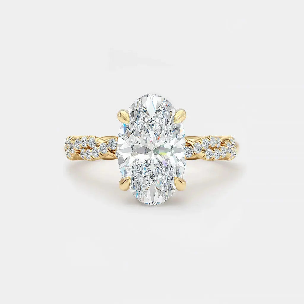 gwen - oval solitaire with full twist pave band ag & co jewellery