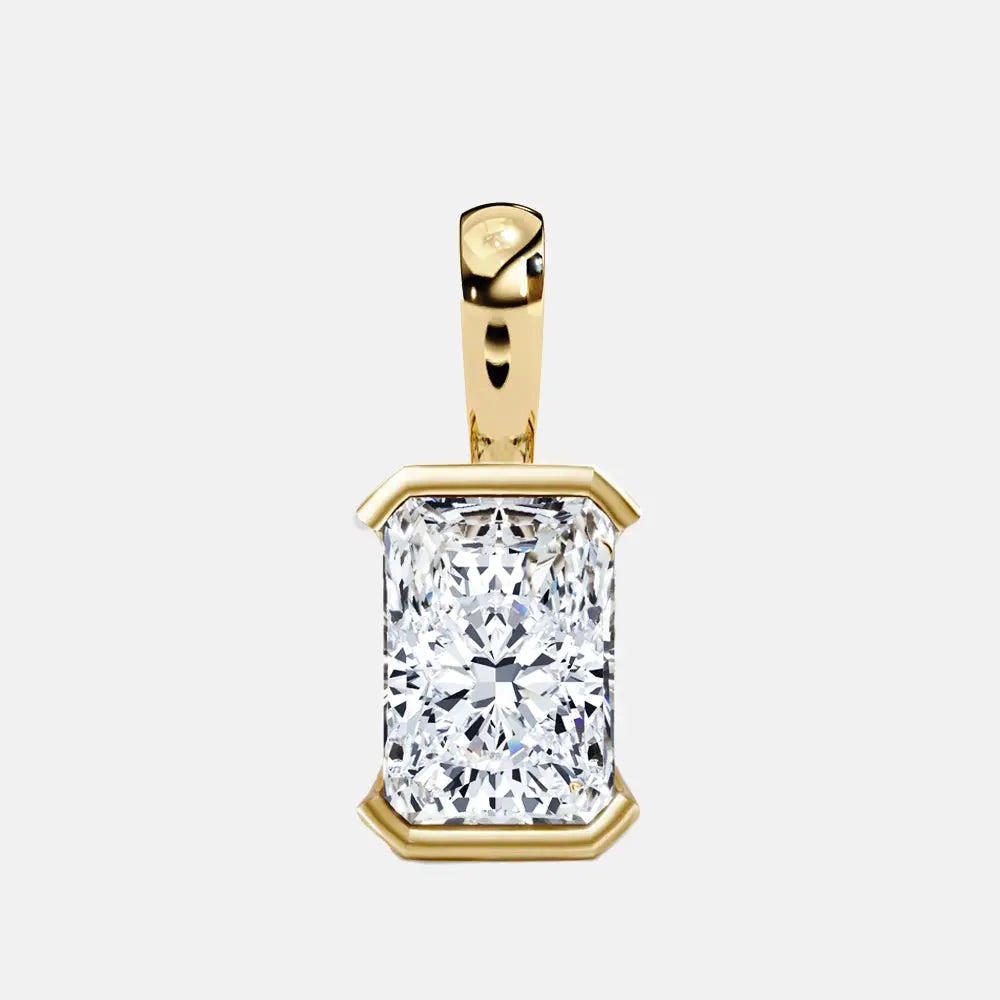 HALF BEZEL RADIANT DIAMOND PENDANT AG & CO Jewellery
