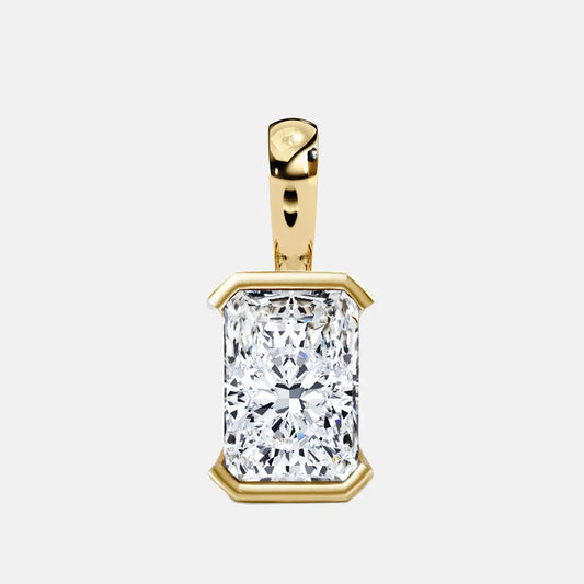 HALF BEZEL RADIANT DIAMOND PENDANT AG & CO Jewellery