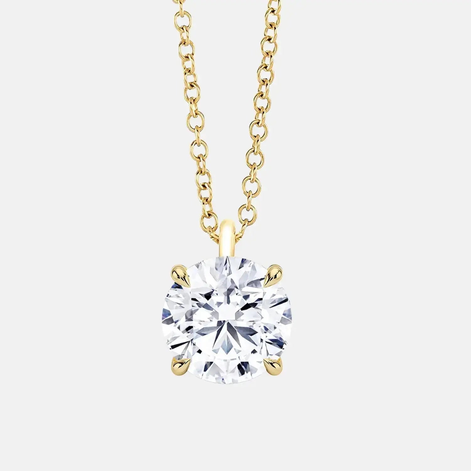 HALLIE — Round Brilliant Diamond Pendant Necklace AG & CO Jewellery